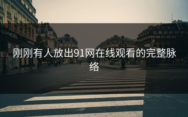 刚刚有人放出91网在线观看的完整脉络